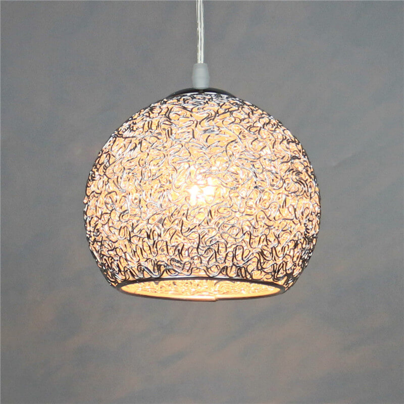 Contemporary Aluminum Macaron Round Pendant Light for Living Room