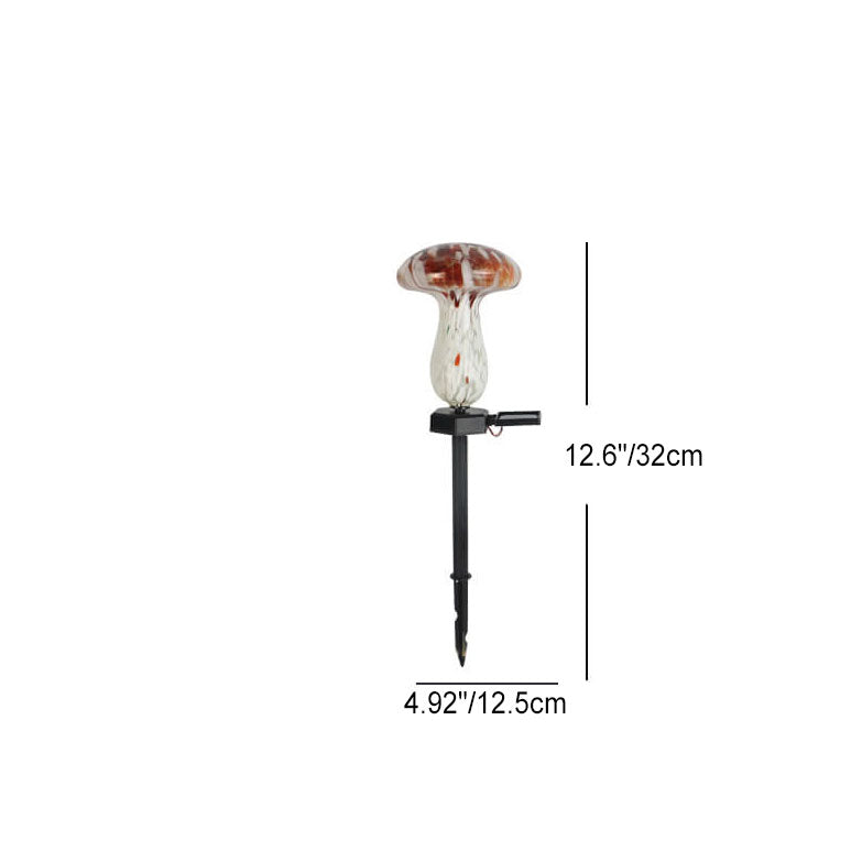 Vibrant Mushroom Solar LED Garden Light - Waterproof Colorful Glass Lawn Decor