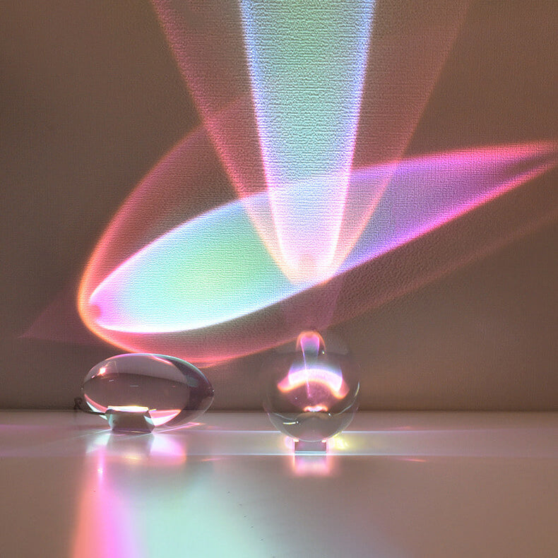 Crystal Projection Angel Eye LED Table Lamp - Decorative Night Light, Unique Home Decor, Mood Lighting for Bedroom, Artistic Projection Lamp, Gift Idea for Adults and Kids