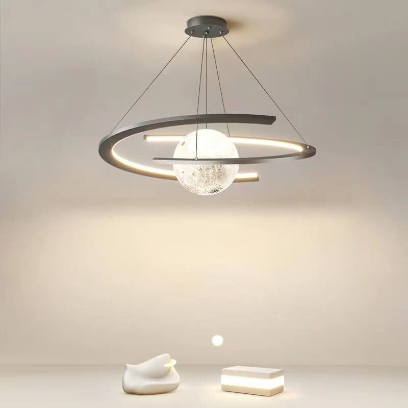 Nordic Minimalist Kids Wrought Iron Planet LED Chandelier, Modern Children’s Light Fixture, Space Planet Decor, Bedroom Ceiling Lamp, Adjustable Height Pendant, Creative Lighting for Nursery, Playroom, Kids’ Room, Energy-Efficient LED, Unique Planetary De