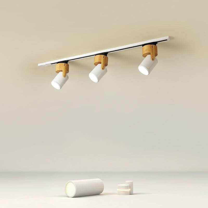 Modern Minimalist LED Track Light - 3-Light Flush Mount Ceiling Fixture for Living Room & Bedroom