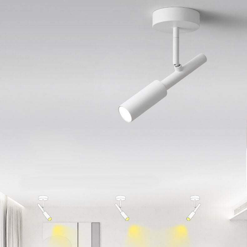 Modern Minimalist LED Spotlight Semi-Flush Mount Ceiling Light for Living Room