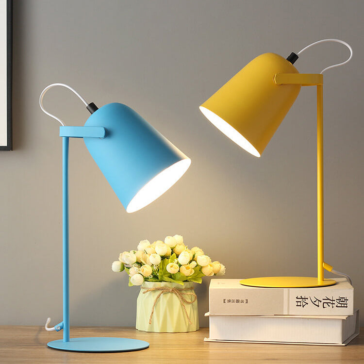 Nordic Macaroon Column Shade 1-Light Table Lamp - Modern Scandinavian Lighting, Elegant Home Decor, Stylish Nightstand Lamp, Minimalist Design, Contemporary Illumination, Bedroom & Living Room Accent, Decorative Table Light, Warm Cozy Atmosphere, High-Qua
