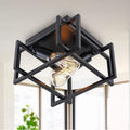 Contemporary Industrial Square Iron 2-Light Semi-Flush Mount Ceiling Light 

Upgrade your living room decor with this stylish contemporary industrial 2-light semi-flush mount ceiling light. Crafted from durable iron with a sleek square design, this fixtur