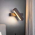 Modern Minimalist LED Wall Sconce - Rectangular Aluminum & Wood Design