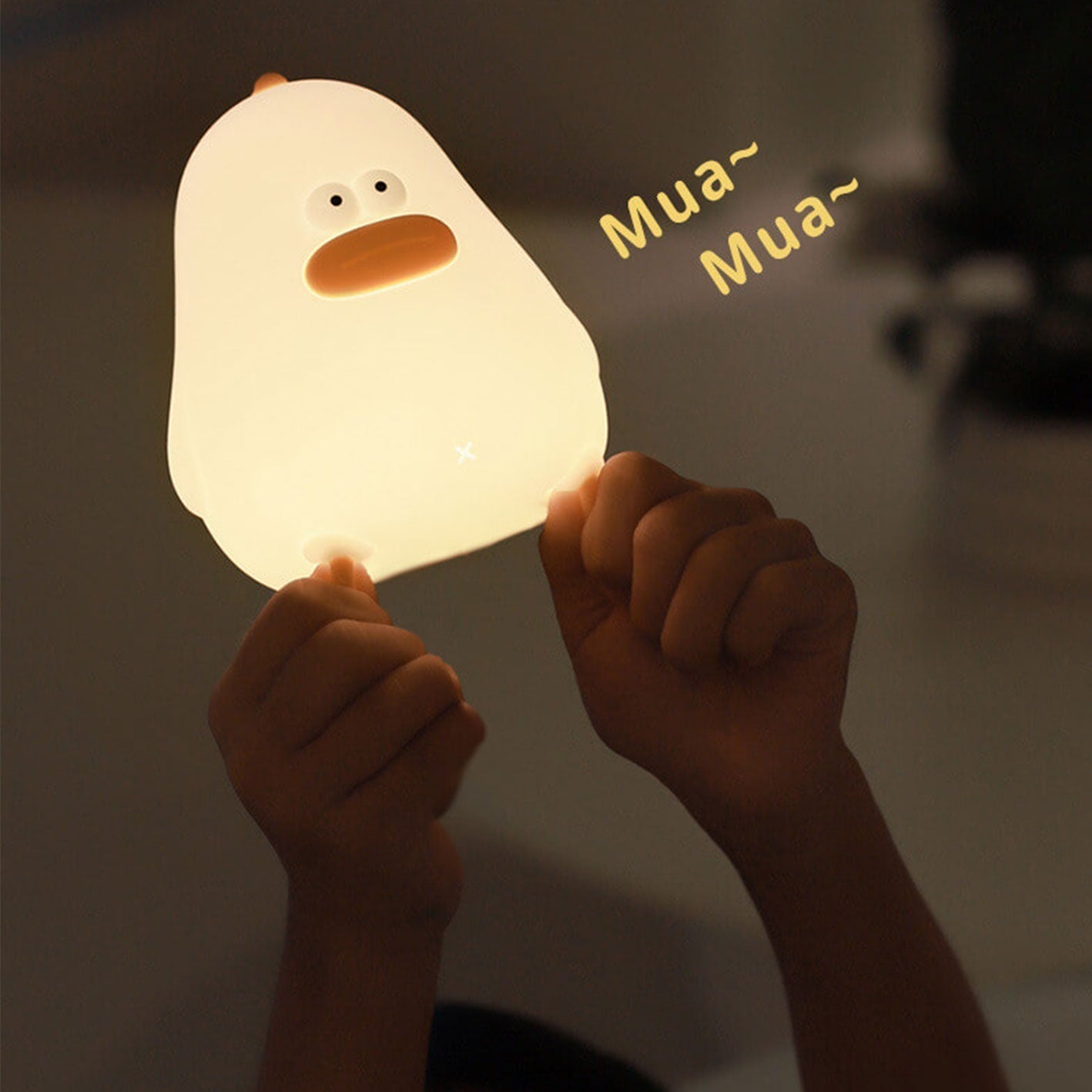 Cartoon Chick LED Silicone Night Light - USB Table Lamp for Kids