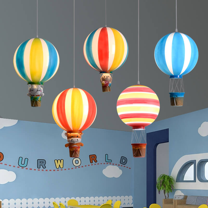 Scandinavian Modern Hot Air Balloon Pendant Light - Iron Acrylic 1-Light Decor