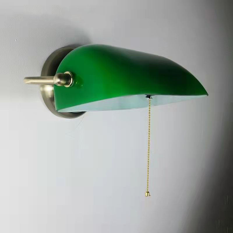 Vintage Glass Iron Round Zipper Wall Sconce Lamp – 1-Light Living Room Fixture