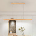 Contemporary Nordic Rubber Wood Acrylic LED Island Light Chandelier for Dining Room