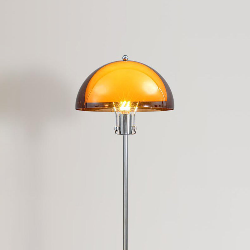 Modern Simplicity Half Round Acrylic Floor Lamp - 1-Light Design for Living Room