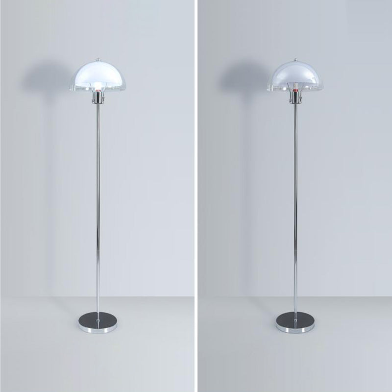 Modern Simplicity Half Round Acrylic Floor Lamp - 1-Light Design for Living Room