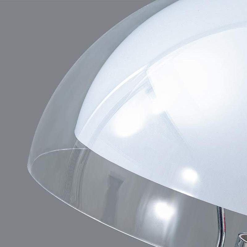 Modern Simplicity Half Round Acrylic Floor Lamp - 1-Light Design for Living Room