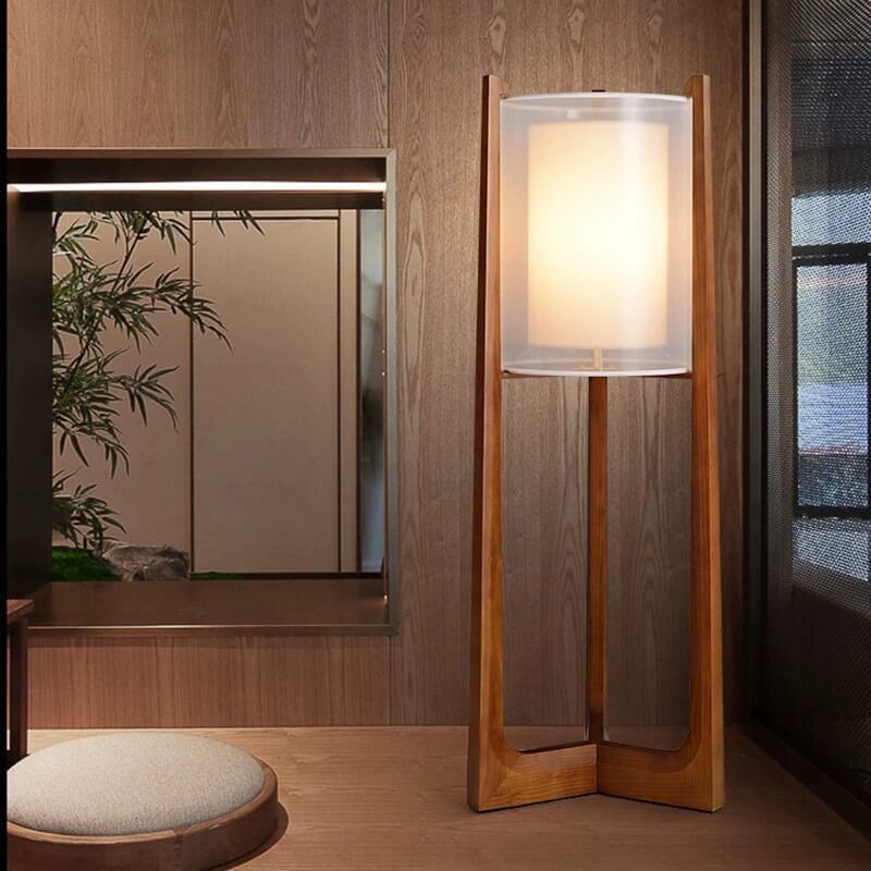 Traditional Japanese Solid Wood Brass Floor Lamp - 1-Light for Living Room & Bedroom

Elevate your space with this elegant traditional Japanese floor lamp, crafted from solid wood and accented with brass details. Perfect for living rooms and bedrooms, thi