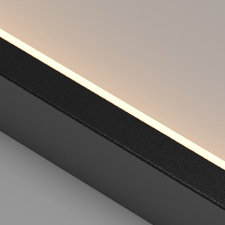 Modern Minimalist LED Chandelier - Iron, Aluminum & Silica Ceiling Plate for Stairway