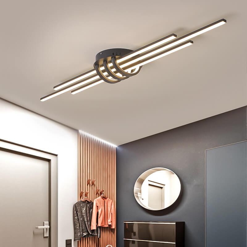 Modern Minimalist LED Flush Mount Light - Sleek Ceiling Fixture for Home Decor, Energy Efficient, Adjustable Brightness, Contemporary Interior Lighting