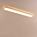 Japanese Minimalist Walnut LED Flush Mount Ceiling Light