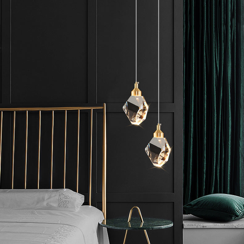 Modern Luxury Crystal Iron LED Pendant Light for Living Room