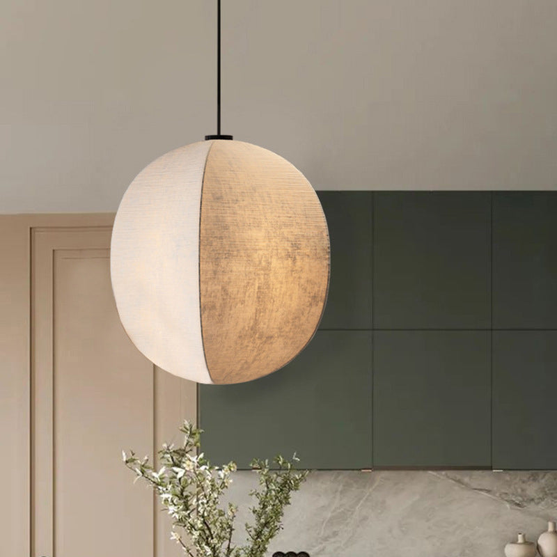 Zen Anti-Silk Lantern Pendant Light for Living Room - Traditional Japanese Design, 1-Light Fixture