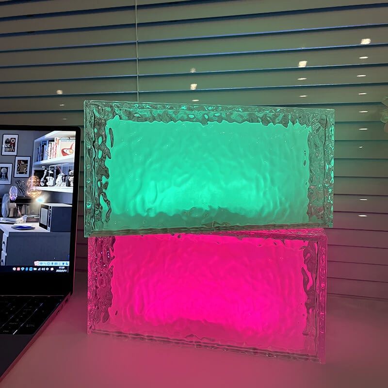Acrylic RGB LED Ice Cube Table Lamp - Color Changing Decorative Light
