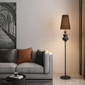 Modern Transitional Fabric Cone Iron Base Floor Lamp - 1-Light for Living Room