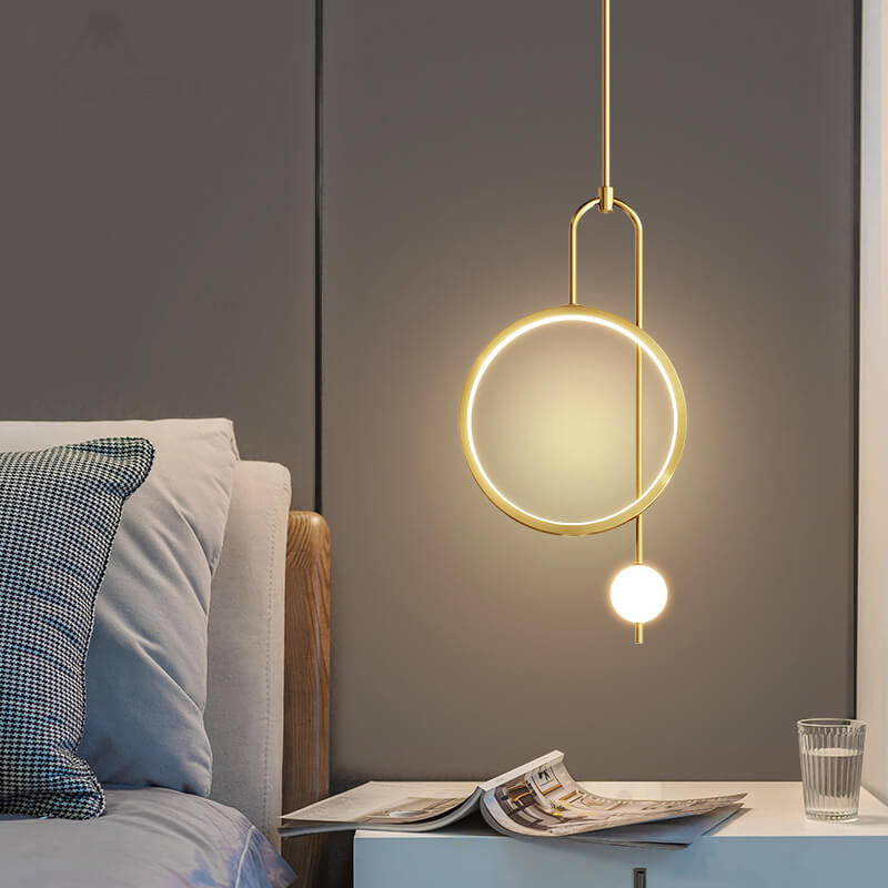 European Minimalist Circular Acrylic LED Chandelier - Light Luxury Design