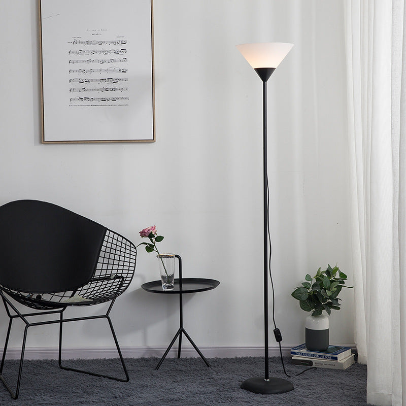 Minimalist Cone Shade Floor Lamp - 1-Light Modern Design, Stylish Lighting for Living Room, Bedroom, and Office