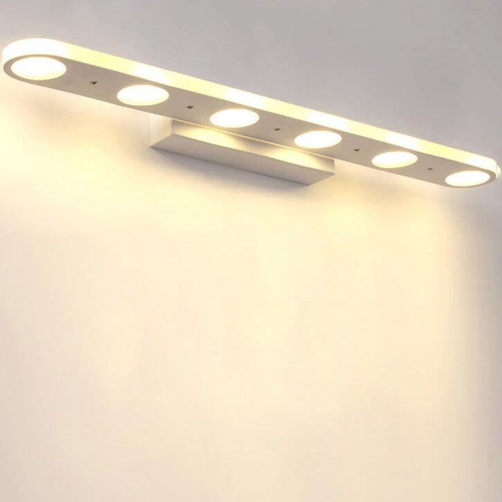 Modern White Oval Acrylic Vanity Light - 4/6 Light Wall Sconce Lamp