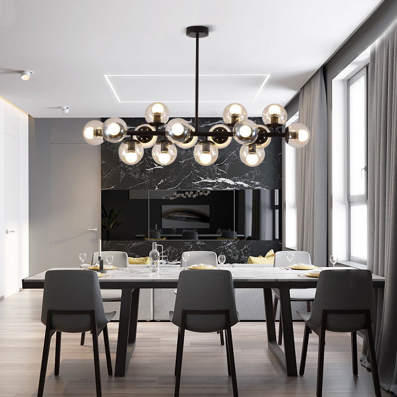 Contemporary Scandinavian 16-Light Round Globe Chandelier for Dining Room

Illuminate your dining space with this stunning Contemporary Scandinavian Long Round Globe Iron Glass 16-Light Island Light Chandelier. Designed to blend modern elegance with funct