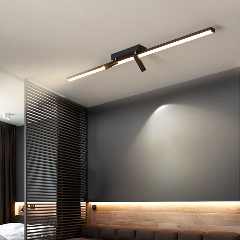 Nordic Minimalist Acrylic LED Track Spotlight Flush Mount Ceiling Light