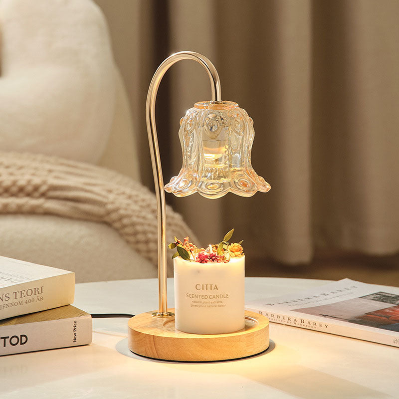 Modern Solid Wood Lily Of The Valley Melting Wax Table Lamp
