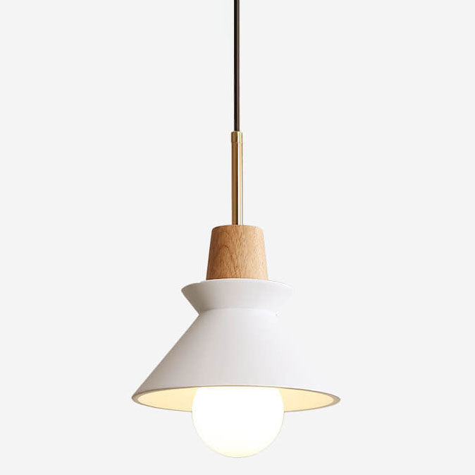 Nordic Minimalist Macaron Wood Cement Pendant Light - 1-Light Design for Modern Home Decor