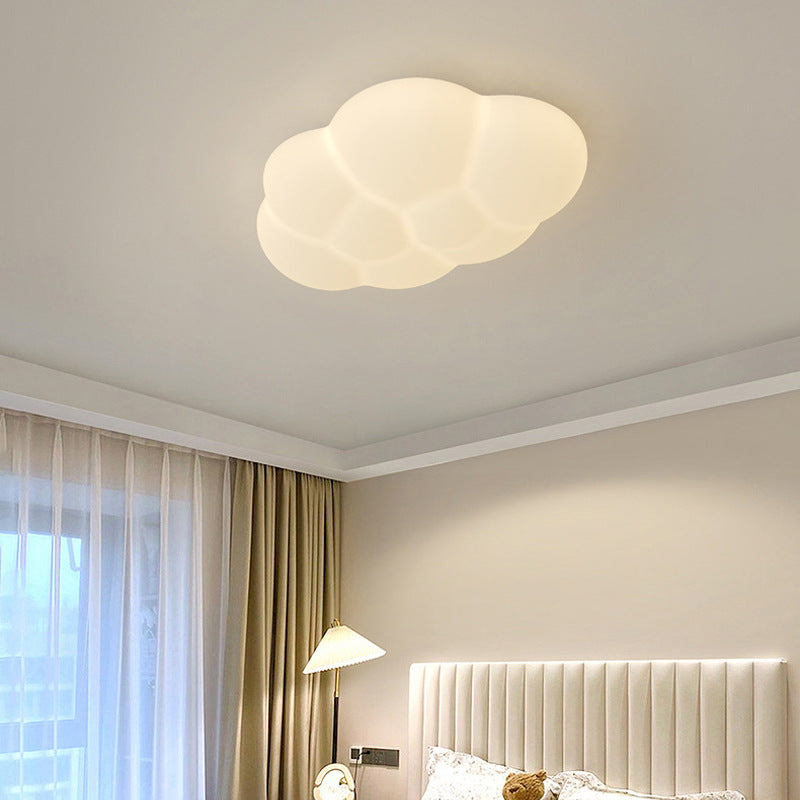Contemporary Scandinavian Iron PE Cloud Shade LED Flush Mount Ceiling Light для Bedroom