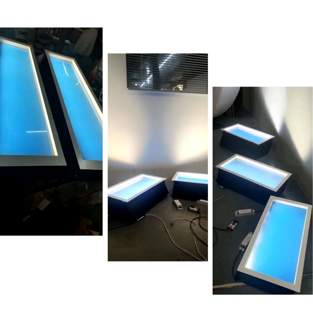 Modern Minimalist Blue Sky LED Ceiling Light - Flush Mount for Living Room