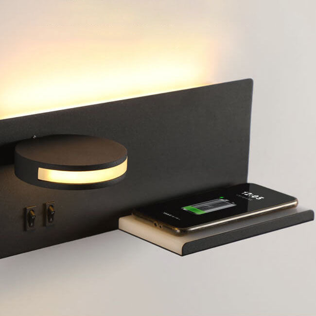 Modern USB Smart LED Wall Sconce Lamp, Flat Design, Reading Light, Energy-Efficient, Minimalist Style, Adjustable Brightness, USB Charging, Home Decor, Indoor Lighting, Contemporary Wall Fixture