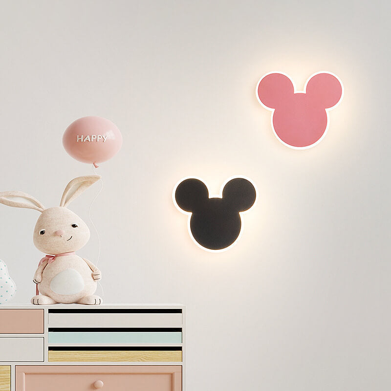 Cartoon Creative Mouse Rabbit LED Wall Sconce Lamp Cute Night Light Kids Room Decor Nursery Lighting Creative Wall Fixture Funny Animal Design Energy Efficient Light for Children's Bedroom Modern Home Décor Unique Gift Idea for Kids Fun Cartoon Character