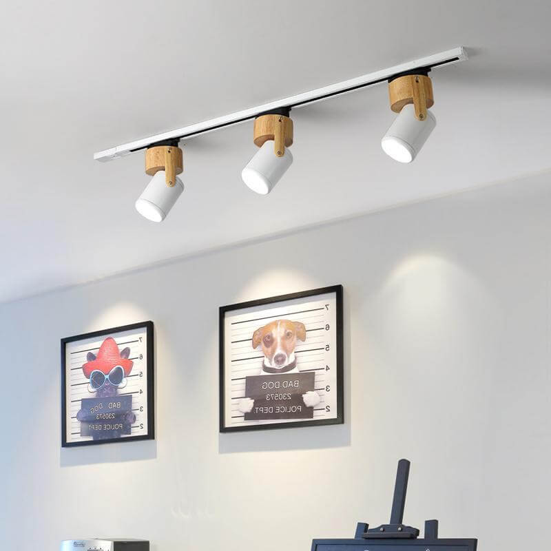 Modern Minimalist LED Track Light - 3-Light Flush Mount Ceiling Fixture for Living Room & Bedroom