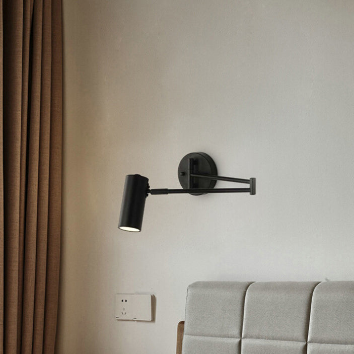 Nordic Minimalist Telescopic Long Pole Rocker Wall Sconce Lamp - 1-Light Design