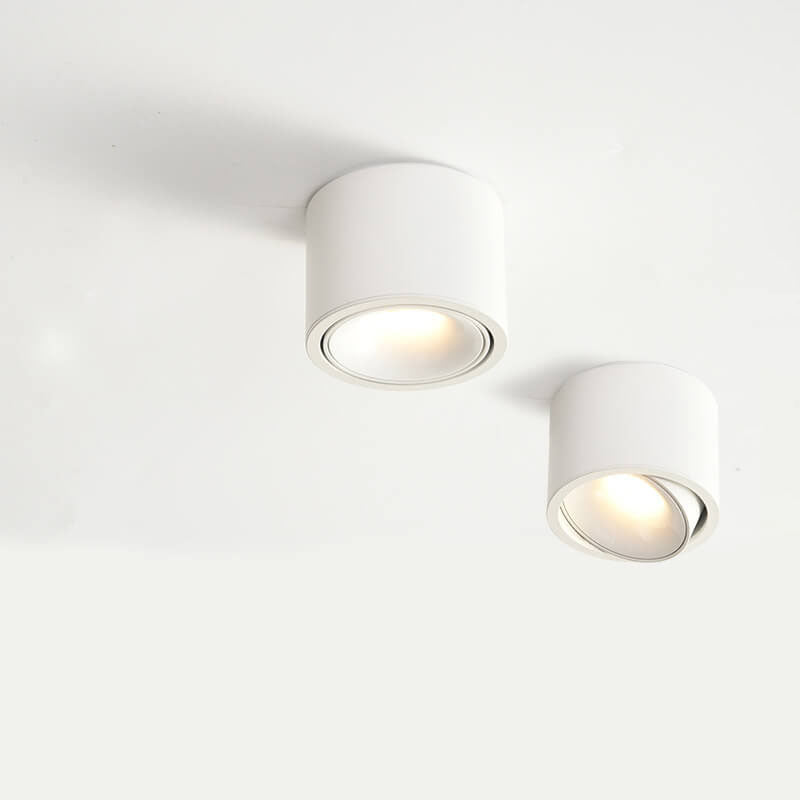 Modern Minimalist Aluminum Round LED Flush Mount Spotlight for Living Room
