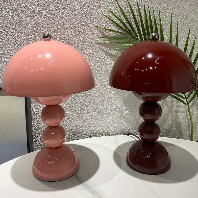 Contemporary Nordic Metal Mushroom Pod Table Lamp - 1-Light Bedroom Accent