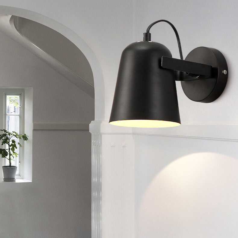 Nordic Macaron Iron Cylinder Dome Wall Sconce Lamp - 1-Light Modern Fixture for Home Decor, Stylish Lighting for Living Room, Bedroom, and Hallway