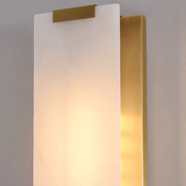 Nordic Light Luxury Copper Marble 3-Light Wall Sconce Lamp