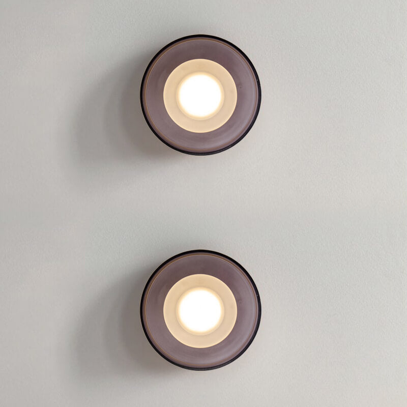 Nordic Vintage Round Glass LED Wall Sconce Lamp
