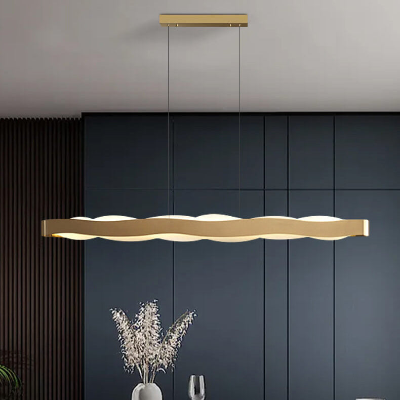 Modern Luxury Stainless Steel LED Chandelier - Long Bar Design with Acrylic Accents for Elegant Lighting