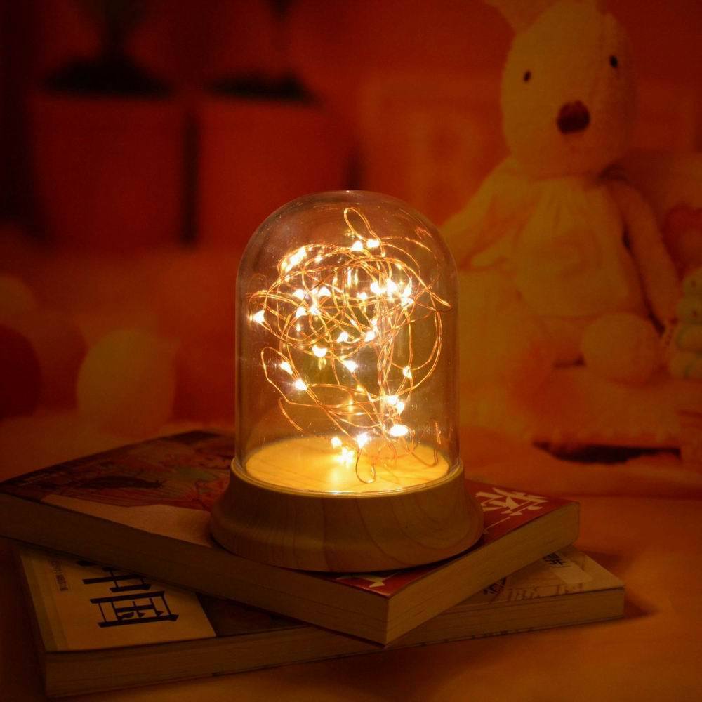Contemporary ABS PC Fire Tree Night Light USB LED Table Lamp for Bedroom, Decorative 3D LED Lamp, Modern Bedside Nightlight, USB Rechargeable Lights, Atmosphere Lamp for Home Decor, Stylish Nightlight for Kids and Adults, Unique Gift Idea