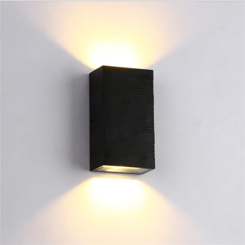 Modern Black Waterproof Aluminum LED Wall Sconce Lamp