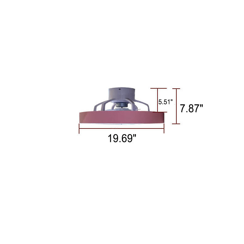 Modern Minimalist Copper LED Flush Mount Ceiling Fan Light