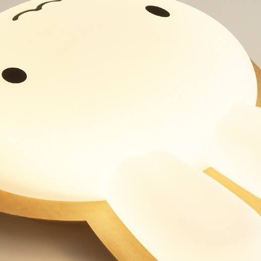 Modern Funny Bunny Kids Iron Acrylic LED Flush Mount Light - Cute Kids Room Lighting, Playful Bunny Design, Energy Efficient Bedroom Fixture, Nursery Ceiling Lamp, Childrens Room Decor, Fun Kids Lighting, Stylish LED Flush Ceiling Light for Toddlers, Uniq