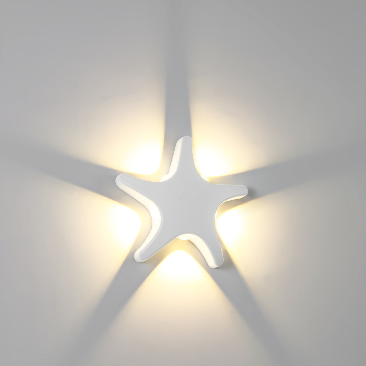 Contemporary Aluminum Starfish LED Waterproof Wall Sconce for Outdoor Patio Lighting