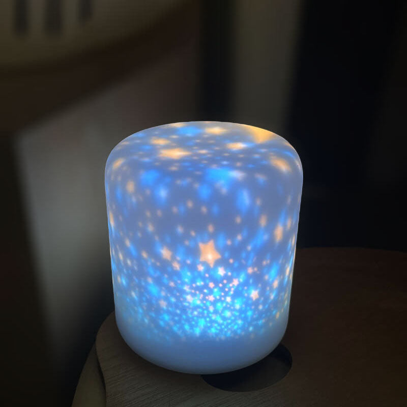 Starry Silicone LED Night Light Table Lamp - USB Rechargeable, Creative Design, Ideal for Kids & Home Decor