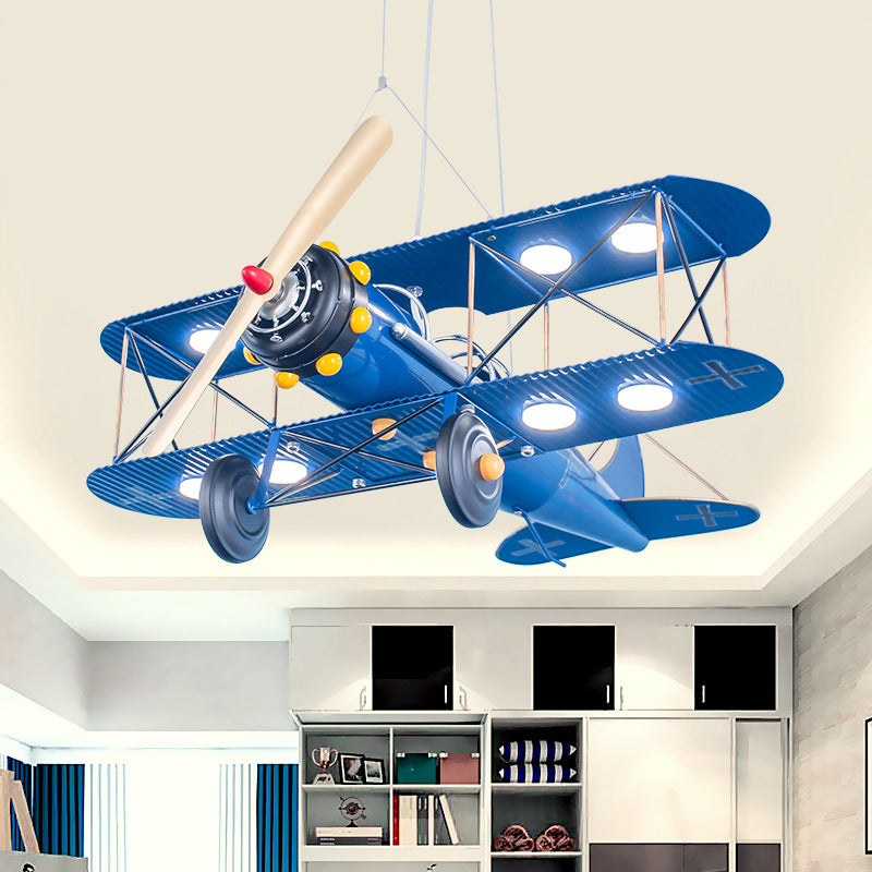 Contemporary Creative Kids Aircraft Hardware Acrylic LED Chandelier for Bedroom – Unique Aviation-Inspired Lighting, Modern Kids Room Decor, Airplane-Themed Light Fixture, Stylish Acrylic Chandelier, Beautiful Children’s Bedroom Lighting, Colorful LED Han